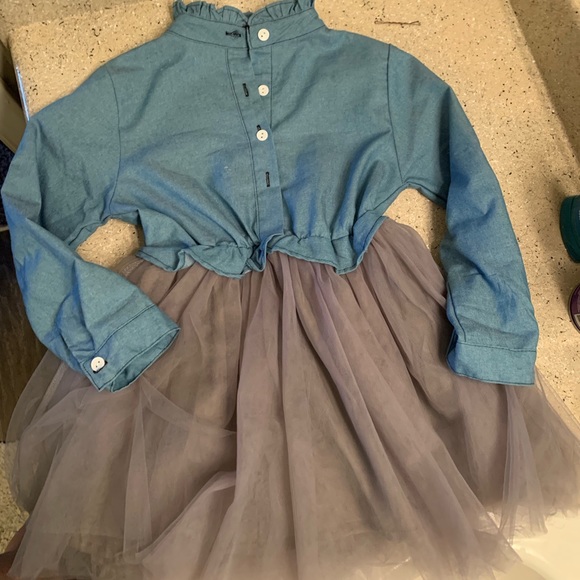 Other - Denim tulle dress
